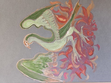 painting of a Phoenix