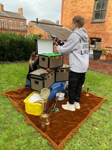 NTU Students filming at the museum